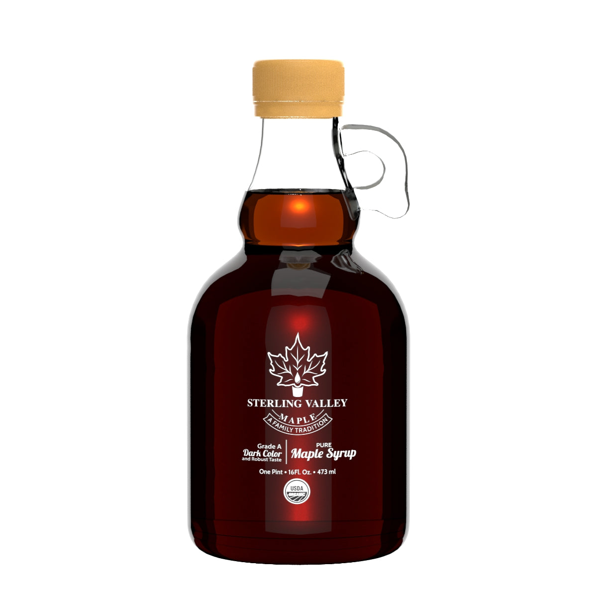 Real Food, Organic Maple Syrup, Grade A, Dark Color, 16 fl oz (473 ml)